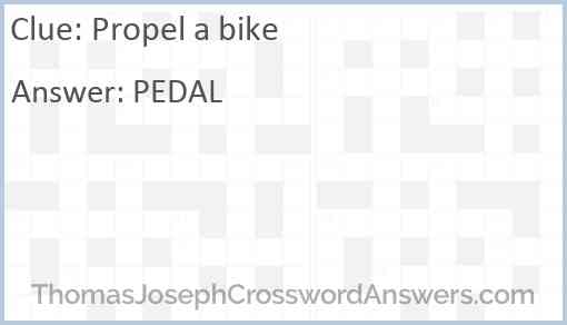 Propel a bike Answer