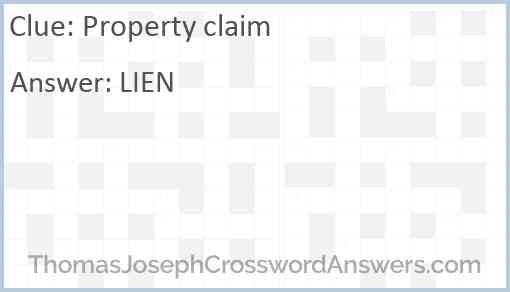 Property claim Answer