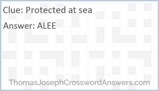 Protected at sea Answer