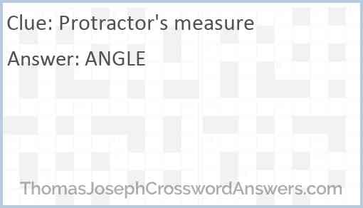 Protractor's measure Answer