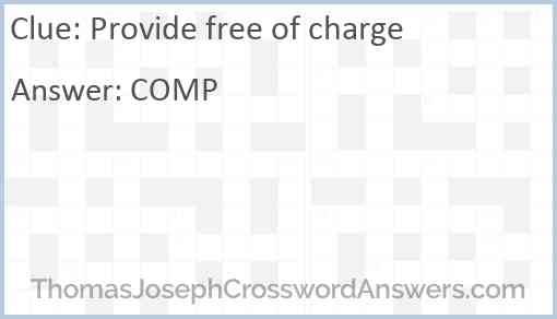 Provide free of charge Answer