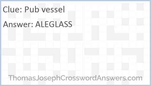 Pub vessel Answer