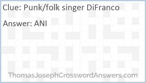 Punk/folk singer DiFranco Answer