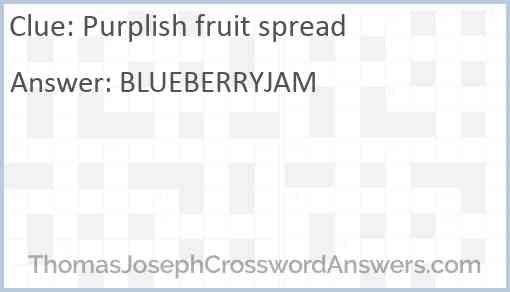 Purplish fruit spread Answer