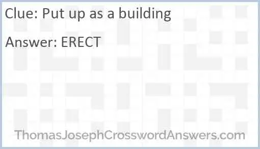 Put up as a building Answer