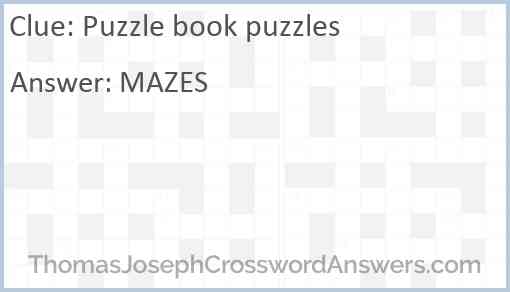 Puzzle book puzzles Answer