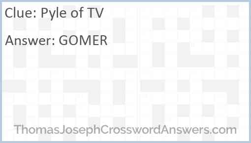 Pyle of TV Answer