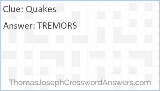 Quakes Answer