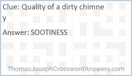Quality of a dirty chimney Answer