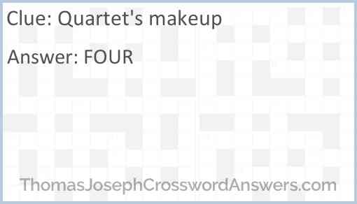 Quartet's makeup Answer