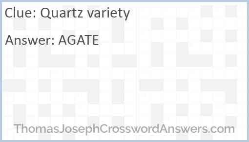 Quartz variety Answer