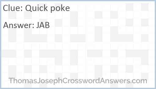 Quick poke Answer