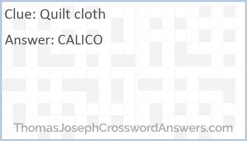 Quilt cloth Answer
