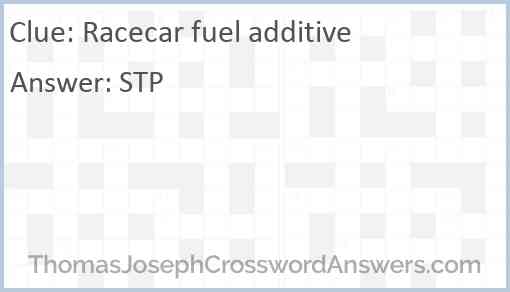 Racecar fuel additive Answer