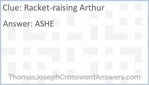 Racket-raising Arthur Answer