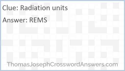 Radiation units Answer