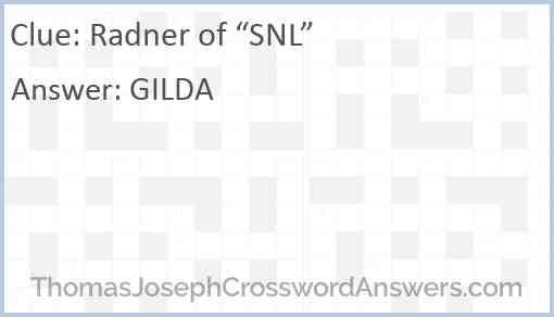 Radner of “SNL” Answer