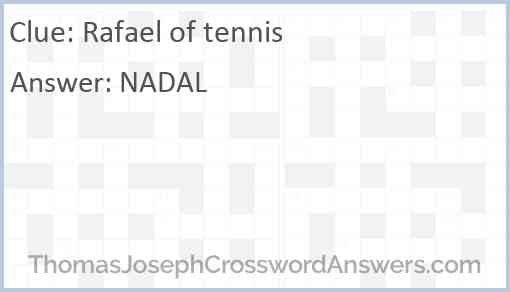 Rafael of tennis Answer