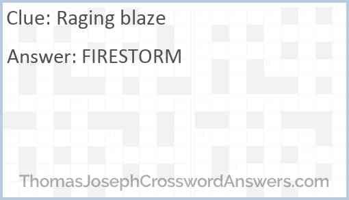 Raging blaze Answer