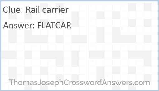 Rail carrier Answer