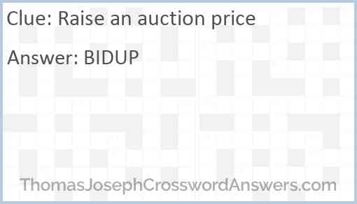 Raise an auction price Answer