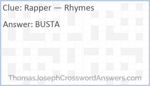 Rapper — Rhymes Answer