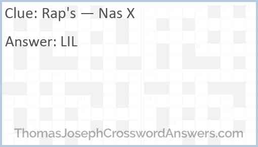 Rap’s — Nas X Answer