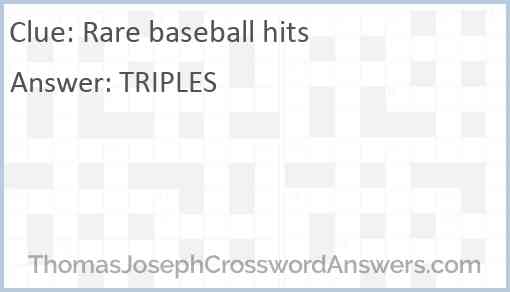 Rare baseball hits Answer