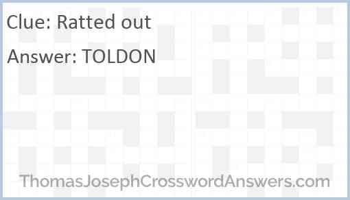 Ratted out Answer