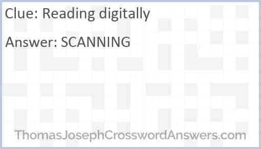 Reading digitally Answer