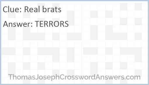Real brats Answer