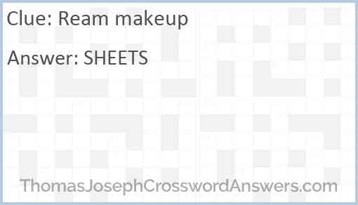 Ream makeup Answer