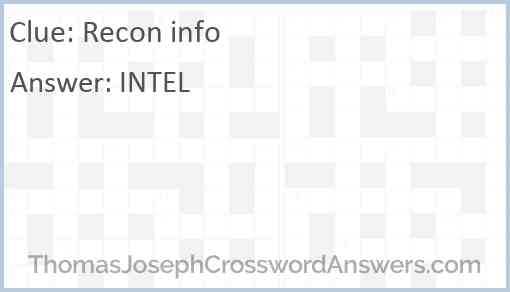 Recon info Answer