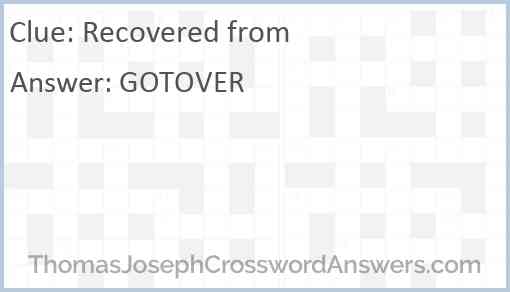 Recovered from Answer