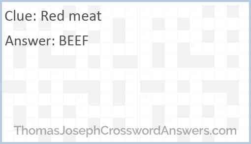 Red meat Answer