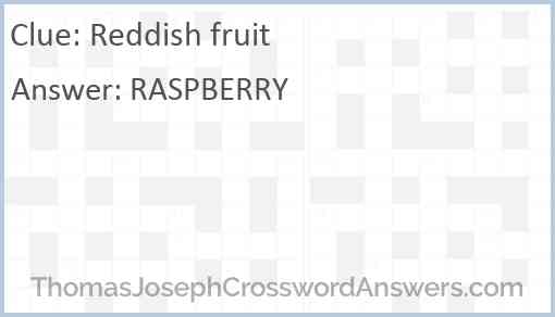 Reddish fruit Answer