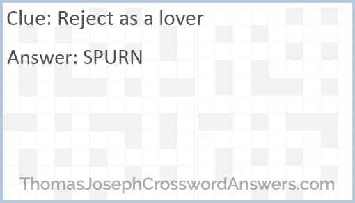 Reject as a lover Answer