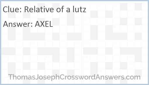 Relative of a lutz Answer