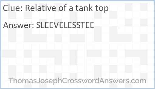 Relative of a tank top Answer