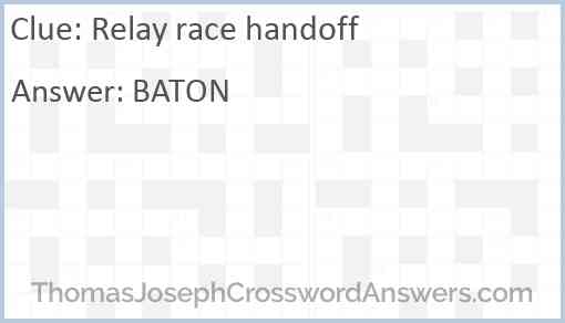 Relay race handoff Answer