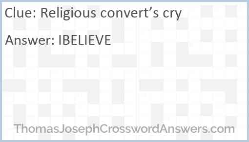 Religious convert’s cry Answer