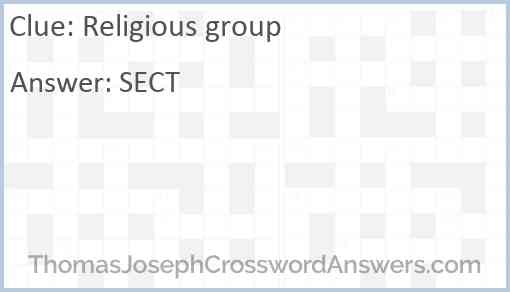 Religious group Answer