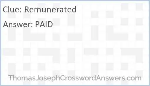 Remunerated Answer