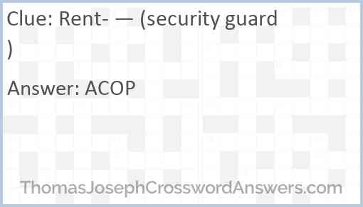 Rent- — (security guard) Answer