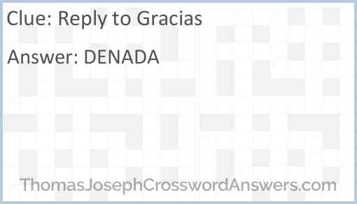 Reply to “Gracias” Answer