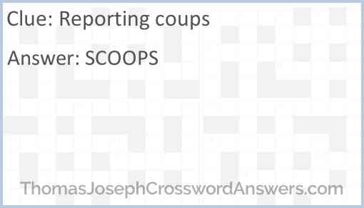 Reporting coups Answer
