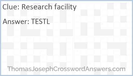 Research facility Answer