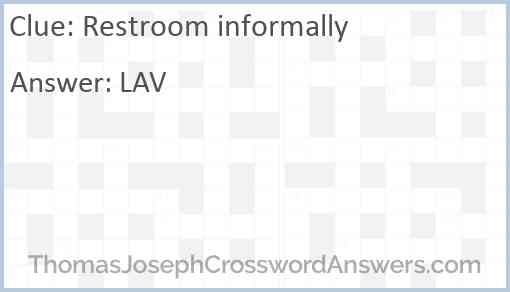 Restroom informally Answer