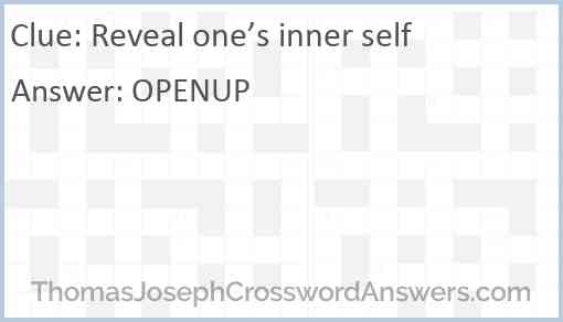 Reveal one’s inner self Answer