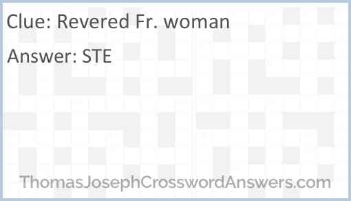 Revered Fr. woman Answer